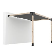 Toja Grid Wall Mount Pergola Bracket & Rectangular Shade Sail Set
